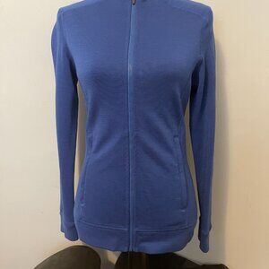 Ibex Women’s Wool Zip-Up Jacket – Bright Blue
